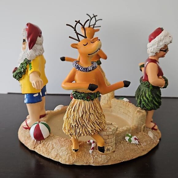 Yankee Candle Christmas Santa and Friends Hawaii Beach Candle Jar Holder - Picture 4 of 7